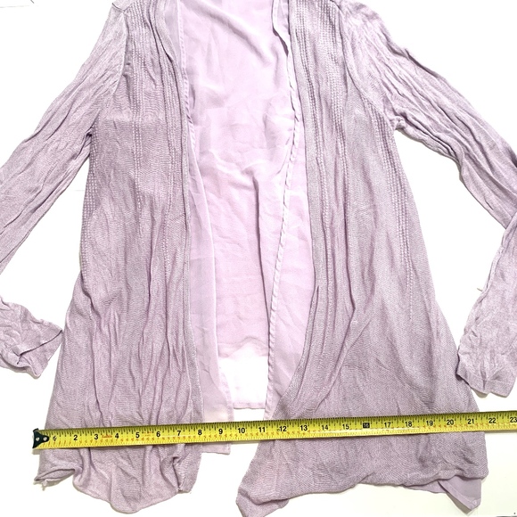 Simply Vera Wang Lavender Multi Layer Cardigan - Picture 6 of 7